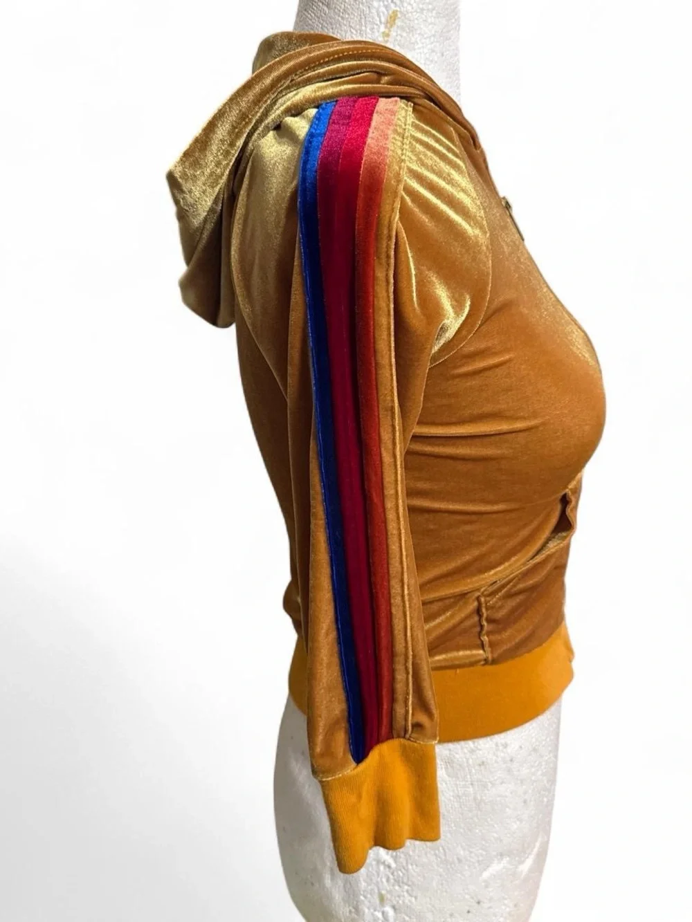 Kids Aviator Nation Mustard Velour Zip Hoodie Jacket